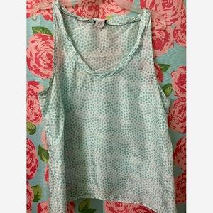Silk suiting tank top
